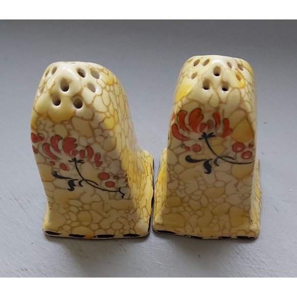 Royal Winton Yellow Pebbles 1430 Salt & Pepper Shakers Set 1930s - Picture 2 of 8
